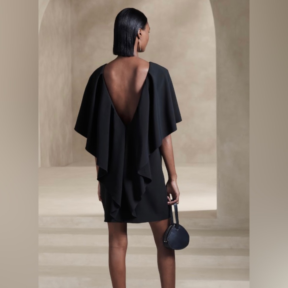 BANANA REPUBLIC FORTE MINI RUFFLE DRESS